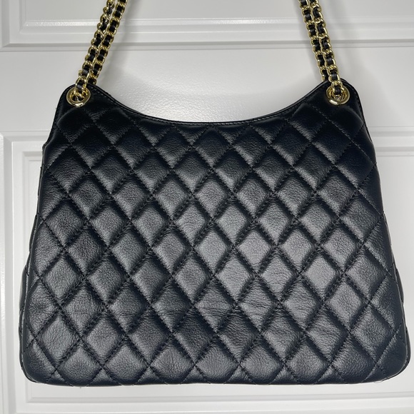 Black Diamond Quilt Handbag - Top Grain Cowhide leather - Picture 9 of 15